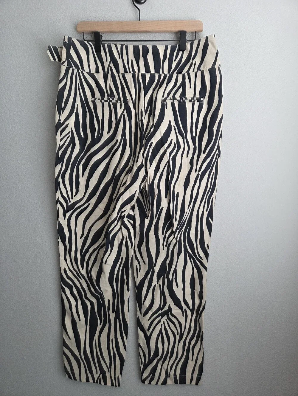 Sezane Francky Trousers in Zebra size 42 NWT